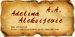 Adelina Aleksijević vizit kartica